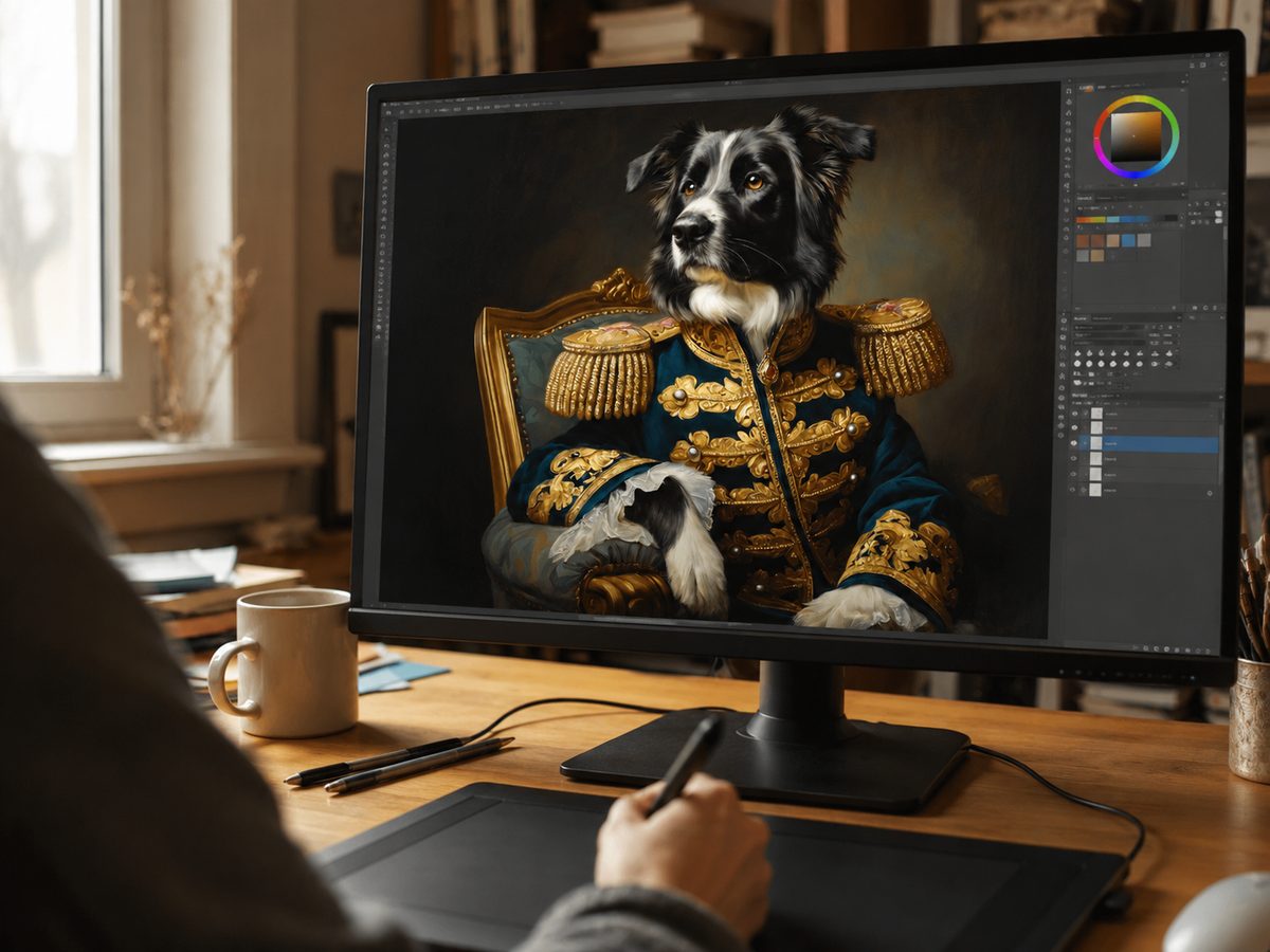 An artist puts your portrait together
