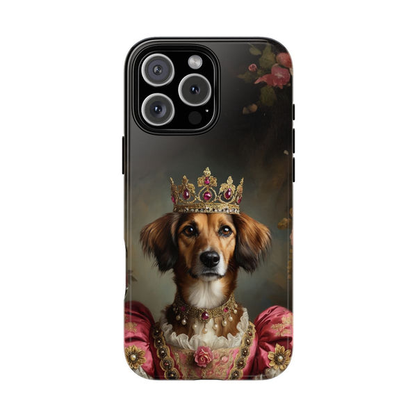 Royal Dog Phone Case – Custom Queen Pet Portrait iPhone & Samsung Cover