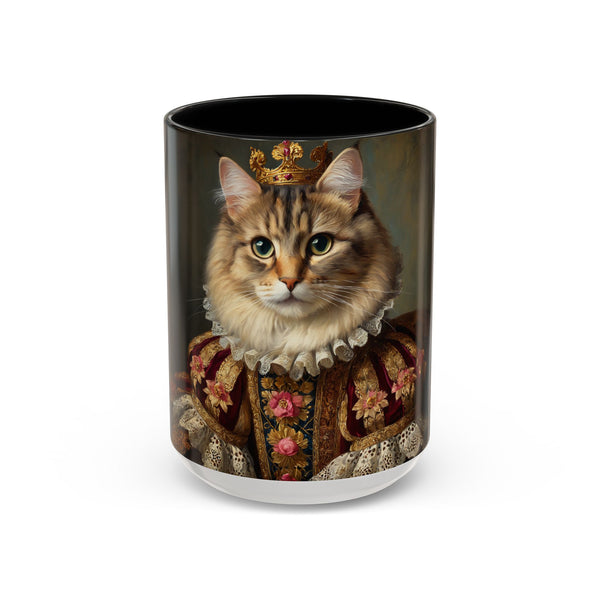 Custom Regal Crown Cat Mug – Personalized Royal Pet Portrait Coffee Cup | 11oz & 15oz