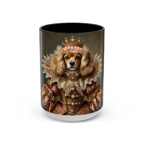 Custom royal princess dog mug with pearl gown