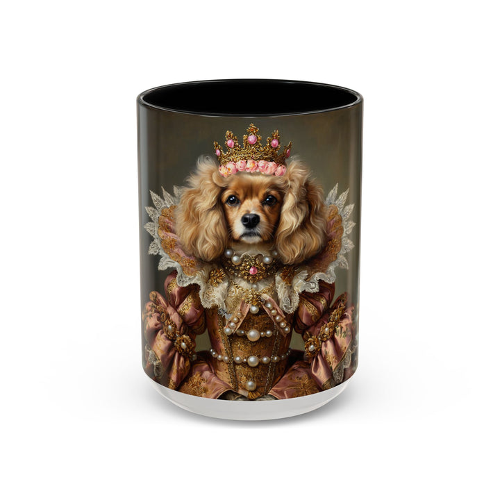 Custom royal princess dog mug with pearl gown