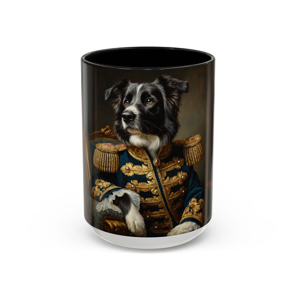 Border Collie general portrait ceramic mug”