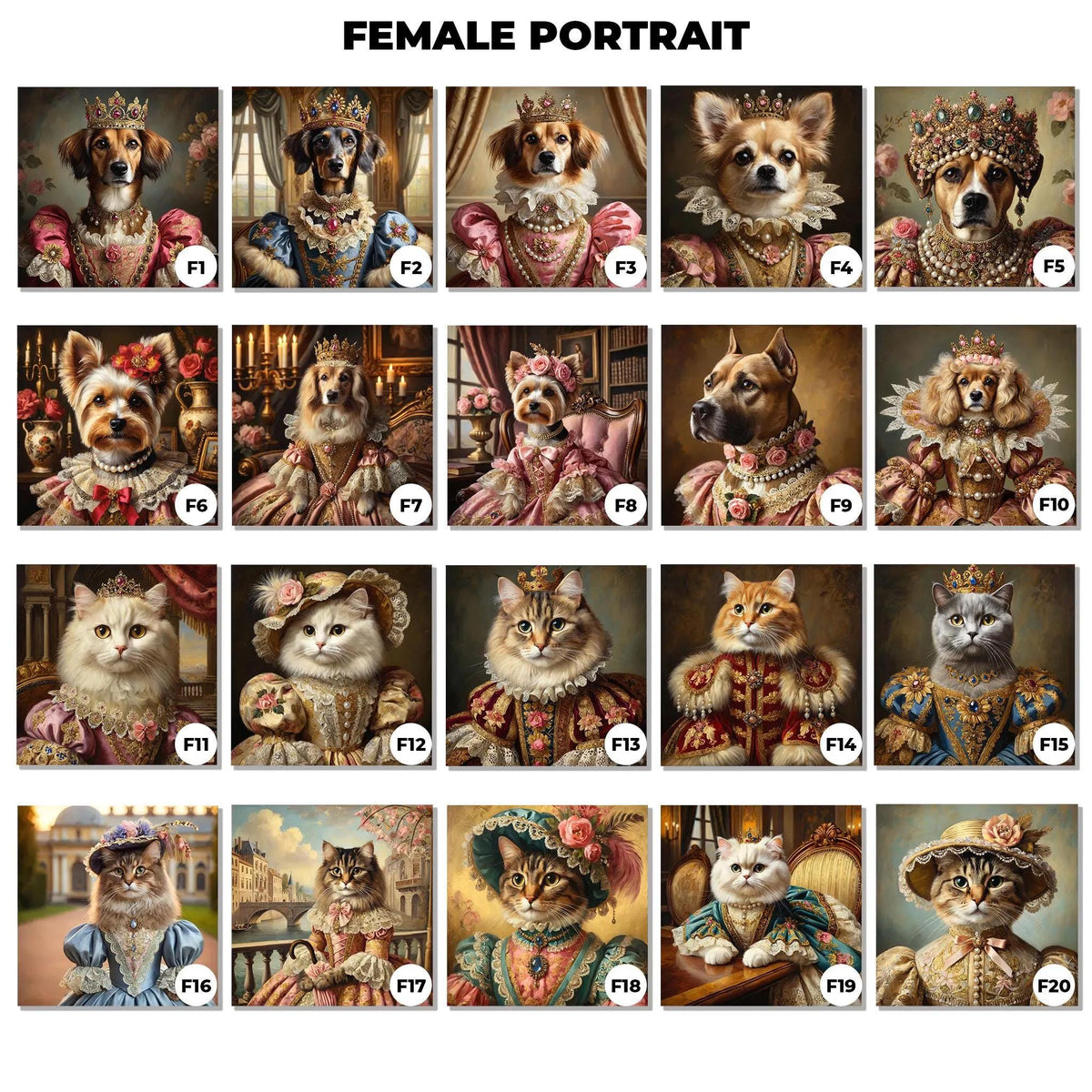 Custom Royal Cat Couple Portrait — photo 4 of 12
