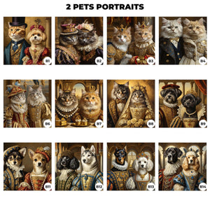 Custom King & Queen Cat Portrait Canvas — photo 6 of 11