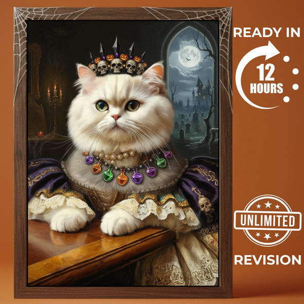 Custom Halloween Pet Portrait: Unique Digital Art Gift (Digital File)