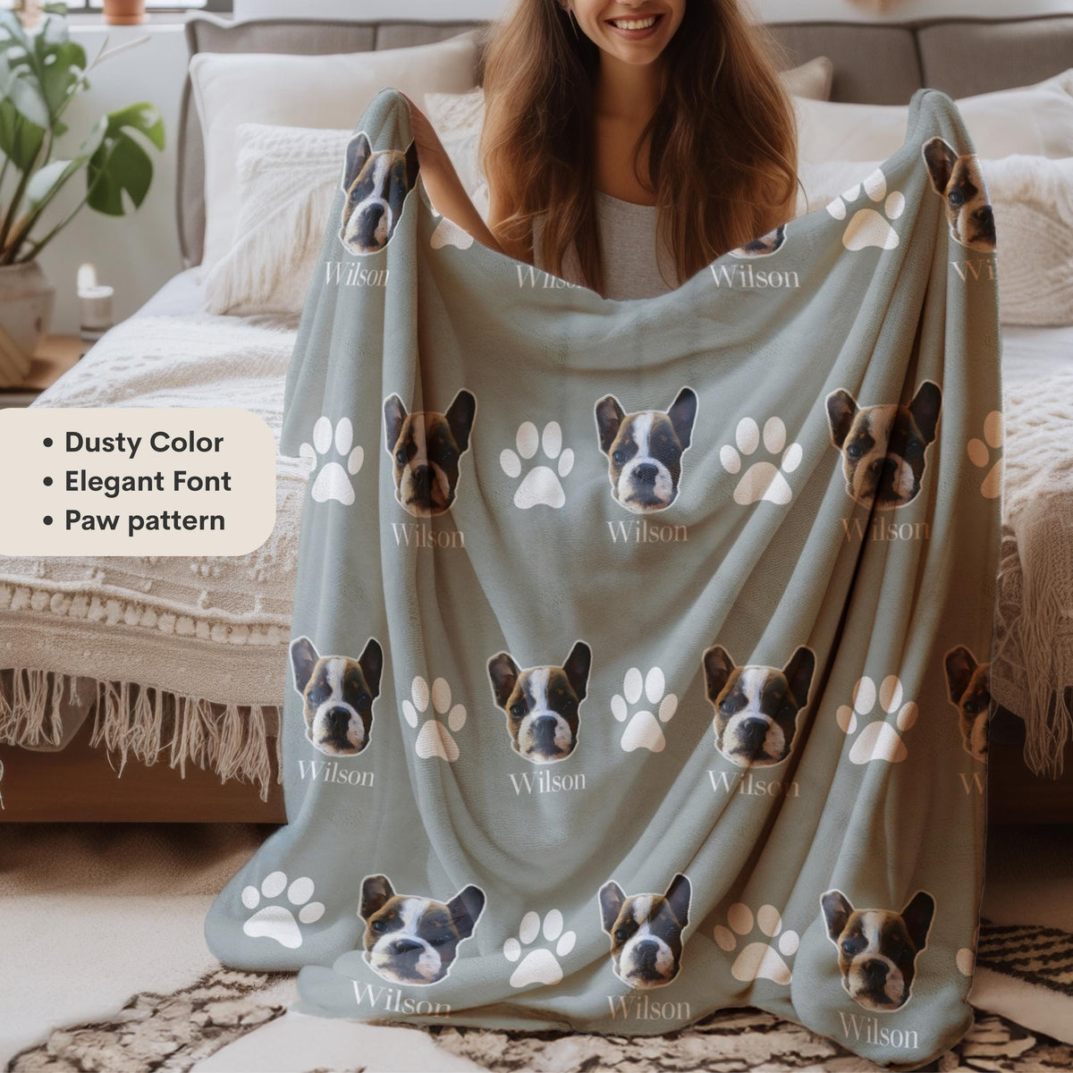 Custom Pet Blanket Using Pet Photo and Name — photo 2 of 12