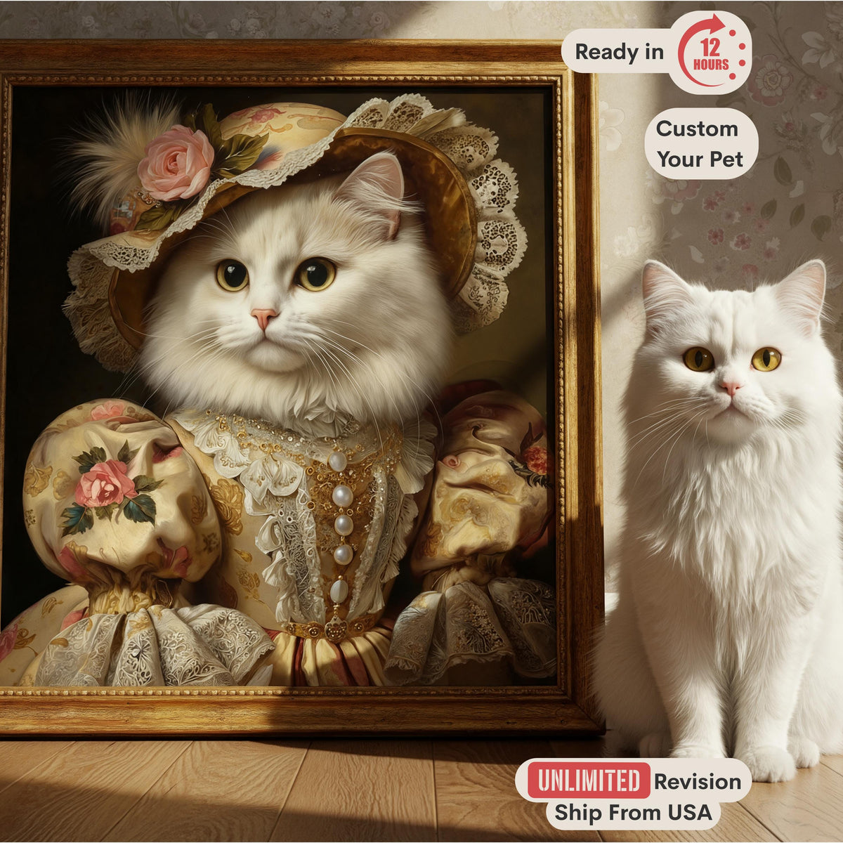 Custom Cat Portrait from Photo