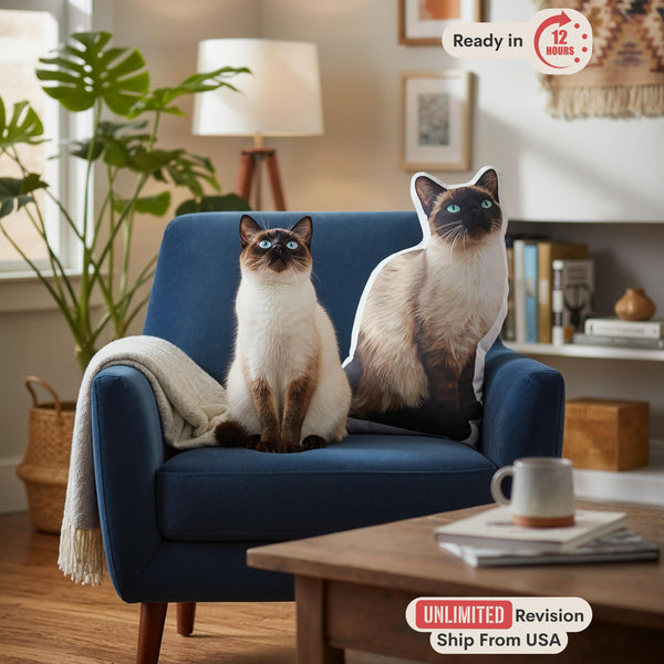 Pet Replica Pillow, Custom Cat Shaped Gift, Look Alike Pet Pillow, Cat Memorial Gift