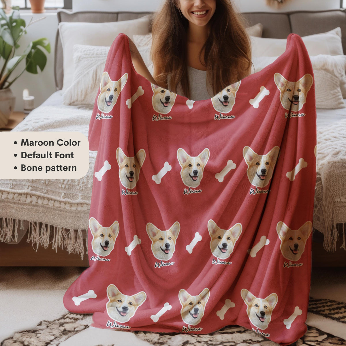 Custom Pet Blanket Using Pet Photo and Name — photo 4 of 12