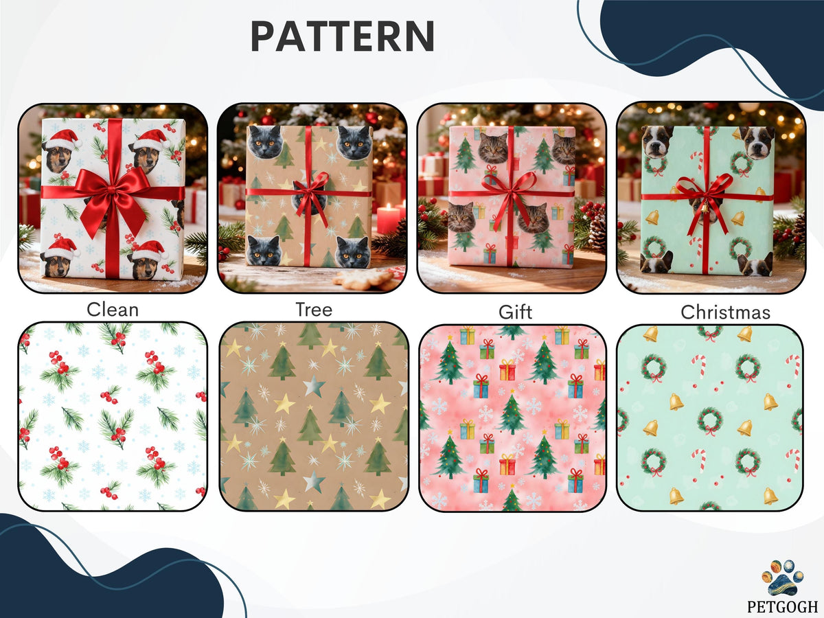 Custom Christmas Pet Wrapping Paper Using Pet Photo Personalized Dog Wrapping Paper Christmas Cat Gift Wrap Custom Pet Gift Wrapping — photo 5 of 11