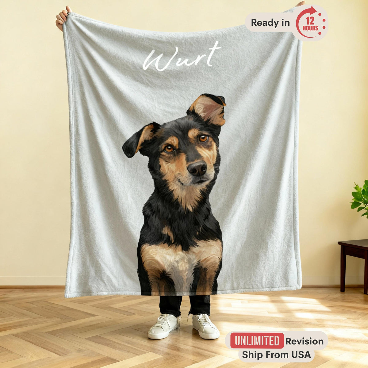 Custom Throw Blanket with Pet Photo — photo 14 of 20