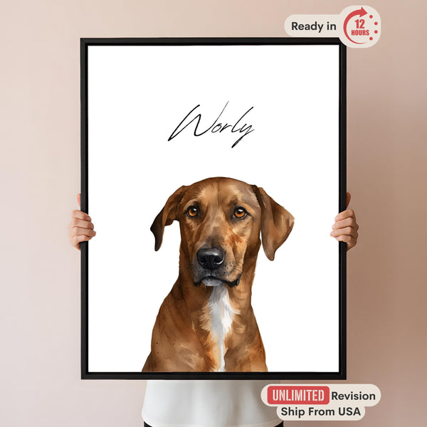 Personalized Watercolor Painting from Photo, Custom Dog and Cat Art, Modern Pet Portrait, Housewarming Gift