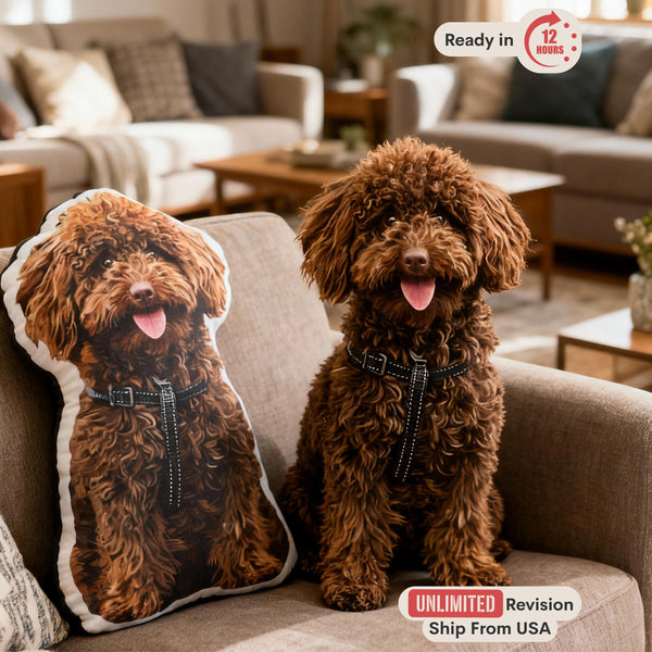 Custom Pet Shape Pillow, Personalized Pet Body Pillow from Photo, 3D Pet Replica, Pet Memorial Gift