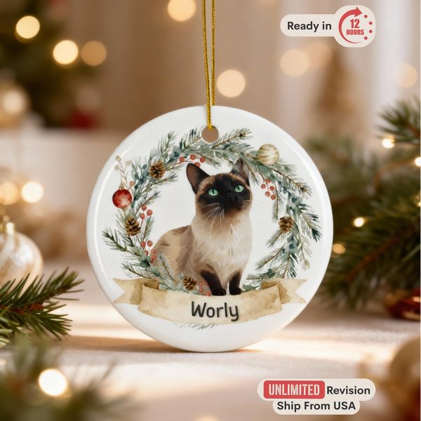 Personalized Pet Christmas Ornament with Pet Photo, Custom Dog or Cat Holiday Decor, Memorial Gift, Xmas Tree Decoration, Pet Lover Gift