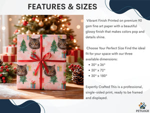 Custom Christmas Pet Wrapping Paper Using Pet Photo Personalized Dog Wrapping Paper Christmas Cat Gift Wrap Custom Pet Gift Wrapping — photo 7 of 11