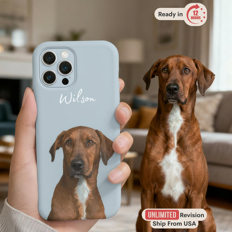 Custom Pet Phone Case from Photo Personalized Dog Cover for iPhone Samsung Pet Memorial Gift Cat Dad Gift