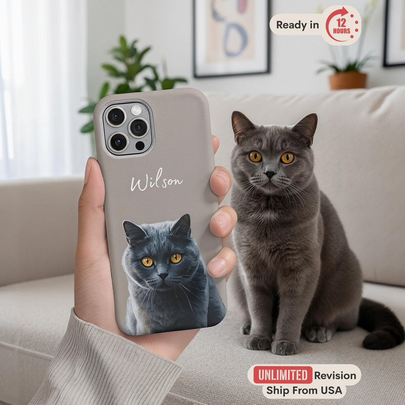 Personalized Pet Phone Case for iPhone or Samsung Custom Cat Case Dog Phone Cover Dog Mom Gift