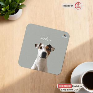 Custom Dog Coaster Using Pet Photo + Name Personalized Cat Coaster Pet Drink Coaster Dog Mom Gift Pet Lover Gift — photo 10 of 11