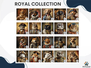 Custom Royal Cat Couple Portrait Canvas — photo 7 of 11