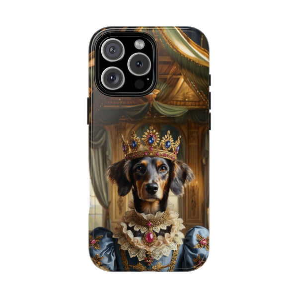 Personalized dog phone cover – Renaissance royal pet portrait