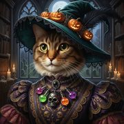 Feathered Witch Hat